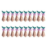 Max 20pcs Creative Triangle Cone Mermaid Candy Boxes Party Favor Five-leaf Grass