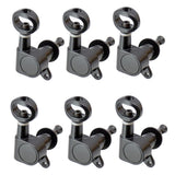 Max 6 Pieces Right Full Closed Tuning Pegs Tuners for Electric Acoustic Guitar
