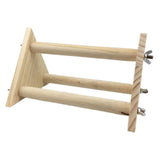 Maxbell Parrot Play Stand Gym Stand Playground Exercise Table Playstand for Canaries wood