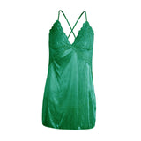 Maxbell Women Babydoll Lingerie Smooth Sleepwear T-back Set Bridal Nighty M