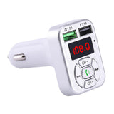Max Maxb Bluetooth Car Charger 3.1A Fast Charge Card FM Car Bluetooth MP3 Transmitter Silver
