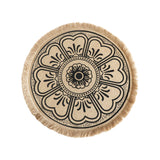 Maxbell Doily Coaster Waterproof Dining Room Retro Style with Tassel Office Placemat Black