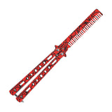 Maxbell Practice Butterfly Comb Trainer Training Comb for Beginner Practice Training Red