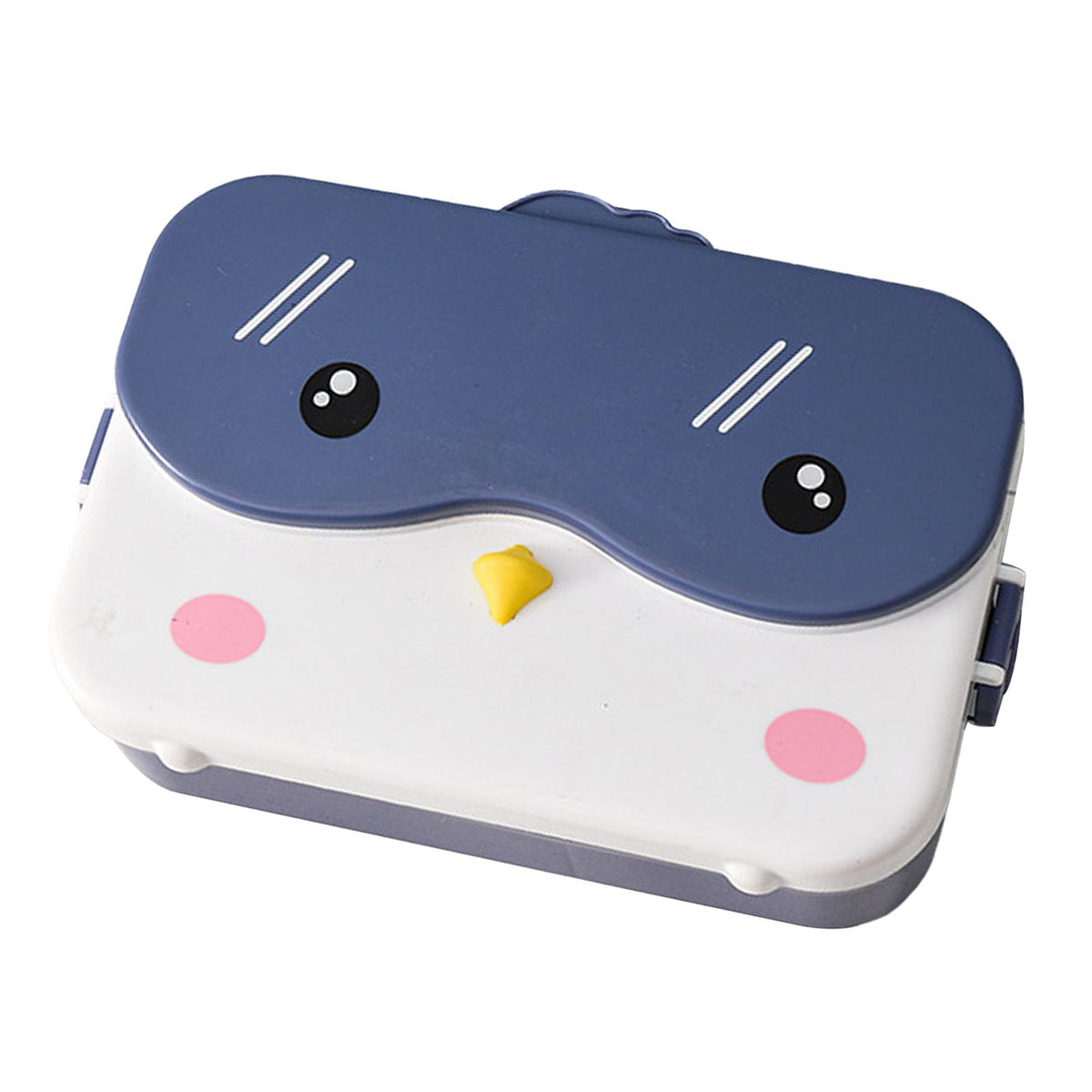 Maxbell Portable Bento Lunchbox 4 Compartments Multi Use Microwave for Picnic Office Blue