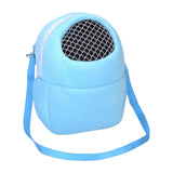 Maxbell Pet Small Animal Carrier Bag Travel Warm Cage Hamster Pouch Blue 27x22cm