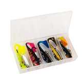 Maxbell 5Pcs Paddle Tail Soft Baits Fishing Lures Kit Mini for Trout Walleye Redfish