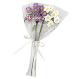 Maxbell Artificial Flowers Combo Unassembled Wedding Rehearsal for Halloween Office Purple and White