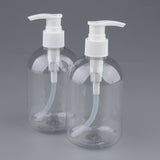 Maxbell 2pcs Empty Cosmetic Pump Dispenser PET Plastic Bottle 350ml 350ml White Pump