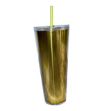 Maxbell 710ml Straw Cup Gifts Large Capacity for Living Room Restaurant Office Gold