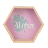 Max Maxb Hexagonal Wall Shelf Kids Room Decorative Display Rack Pink Leaf(S)
