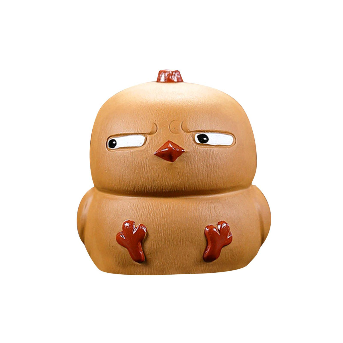 Maxbell Small Duck Statue Cute Crafts Decorative Duck Figurine for Office Table Home left eye squint