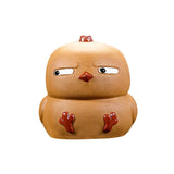 Maxbell Small Duck Statue Cute Crafts Decorative Duck Figurine for Office Table Home left eye squint