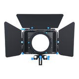 Max DSLR Rig Matte Box 15mm Rail Rod Supporter M4 with 3 Aluminium Flags