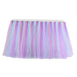 Max Rainbow Table Skirt Tableware Cover Shower Wedding Party Decor Multi Color 2
