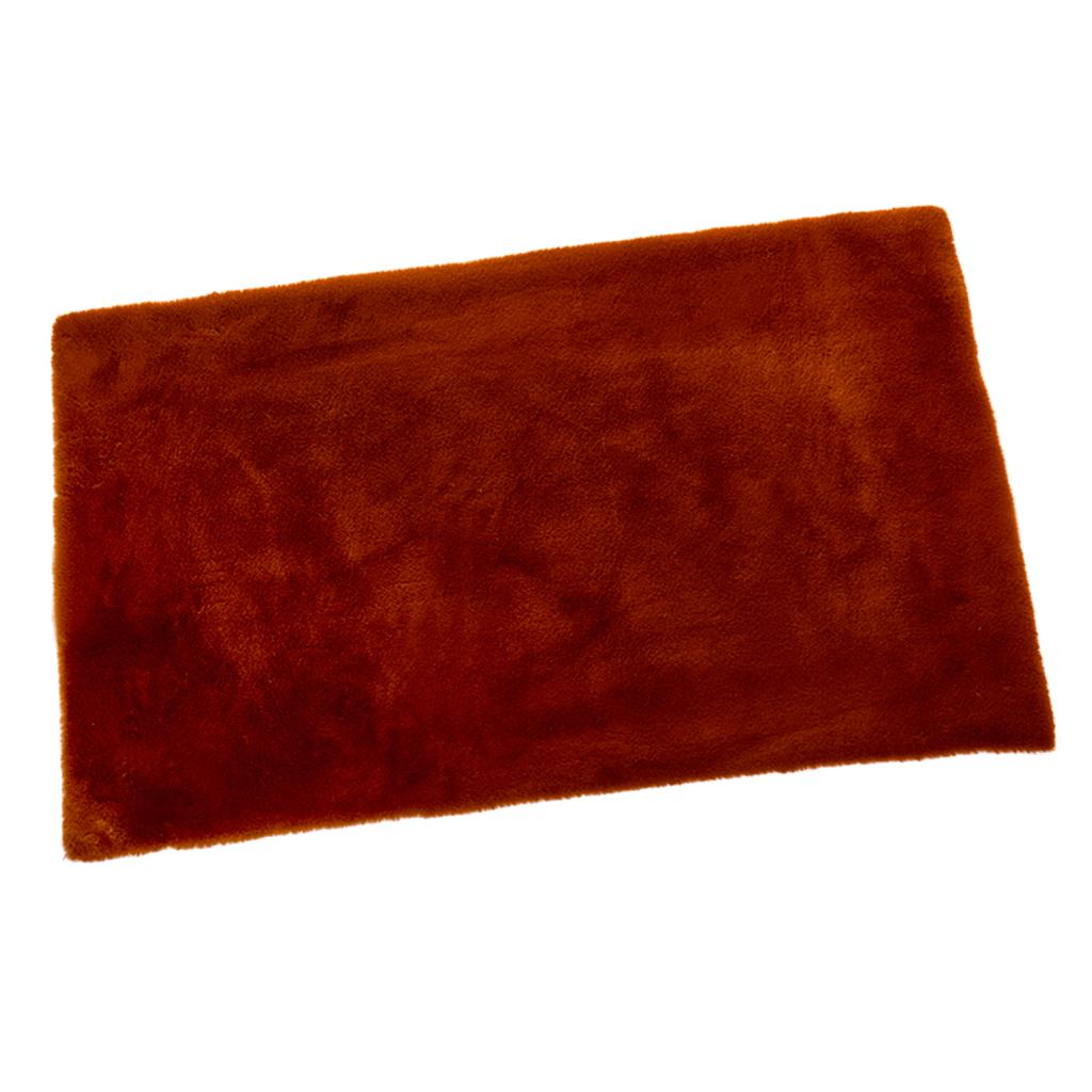 Max Square Area Rug, Faux Fur Plush Floor Mat for Bedroom,40x60cm Coffee