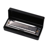Maxbell Blues Harmonica Diatonic Harp Mouth Organ 10 Hole Musical Instrument Silver