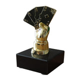 Max Alloy Poker Finger Trophy Winner Award for Casino Tournament Game Golden