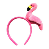 Maxbell Funny Flamingo Headband Costume Headdress Cosplay for Holiday Party Decor Rose Red