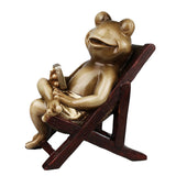 Maxbell Novelty Cute Frog Figurines Collectibles Resin Sculpture Tabletop Decor A