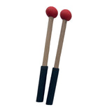 Maxbell 2x Silicone Drumsticks Hand Percussion Mallets for Glockenspiel Xylophone Red