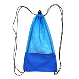 Maxbell Mesh Drawstring Bag for Scuba Diving Snorkel Fins Goggles Mask M Blue