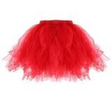 Maxbell Womens Girls Kids Princess Ballet Tutu Skirt Wedding Prom Mini Fancy Dress Adult Red