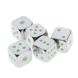 Max 5pcs Polyhedral Noctilucent Dice Set for Board Game Party Gaming Silver