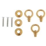 Maxbell 3 sets Screw Cabinet Cupboard Dresser Ring Pull Drawer Pull Handle  golden