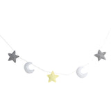 Max 5-Star Wall Hanging Ornament f/Kids Room Bed Valance Decor Gray White Yellow