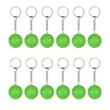 Maxbell 12Pcs Pickleball Keychain Hanging Toy Metal Keyring for Backpack Purse Decor Green