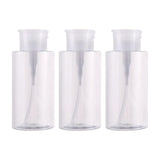 Maxbell 3x Push Down Pumping Bottle Dispenser Refillable Clear for Nail Polish 300ml