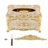 Max European Style Acrylic Tissue Box Luxury Facial Case Holder Golden White - Aladdin Shoppers