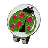 Maxbell Golf Ball Marker Durable Lightweight Holder for Golf Accessories Green Color Ladybug