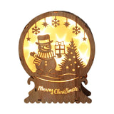 Maxbell Christmas Luminous Wooden House Creative Decorative for Home Style F