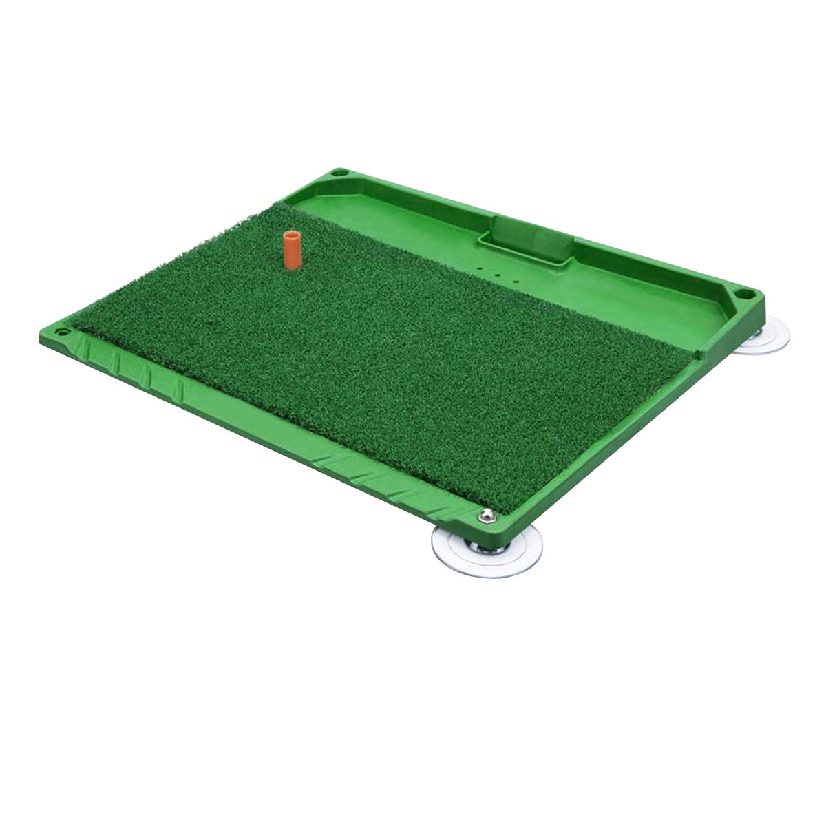 Maxbell Golf Hitting Mat with Golf Ball Tray 17" x 20" Training Mat Indoor Mat 12mm Nylon Grass
