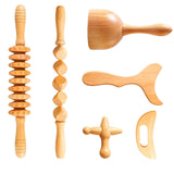 Maxbell Manual Wood Massage Tools Muscle Roller Tool Anti Cellulite C