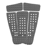 Maxbell 5 Pieces Square Grooved EVA Surfboard SUP Traction Deck Grip Tail Pad Gray