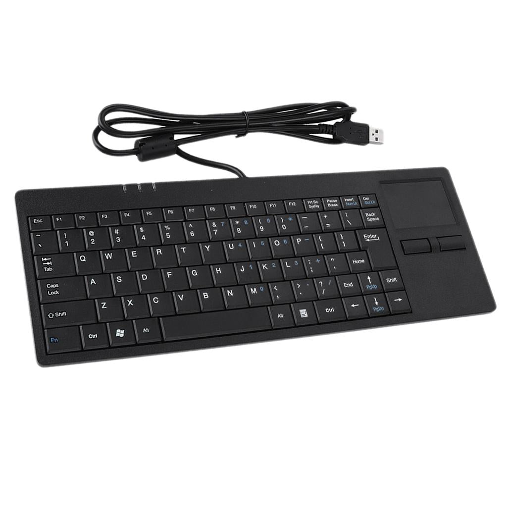 Max Touch-Pad Ultra-thin Wired USB Computer Keyboard with HUB Port