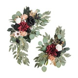 Maxbell 2x DIY Ornament Artificial Wreath Simulation Garland for Holiday Decorated style A