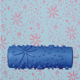 Maxbell 5'' Embossed Paint Roller Sleeve Wall Stencil Brush Flower Pattern Decor #19