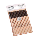 Maxbell 12Pcs Eyeliner Pencil Blemishes for Face Shaping Lips Dark Circles Treatment Brown Beiige