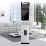 Maxbell Smart Fingerprint Home Security Door Lock IC Card Electronic Lock Silver
