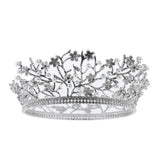 Maxbell Rhinestones Faux Pearls Floret Cute Bridal Headband Pageant Princess Crown