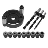 Maxbell Vertical Self Centering Dowel 6/8/10mm for Craft Woodworking Carpenters Black
