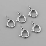 Max 5pcs Spring Rings Clasps Jewelry Making Connectors Clasps 5mm Platinum