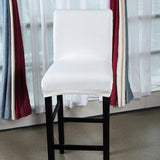 Maxbell Stretch Short Removable Dining Stool Chair Cover Slipcover White