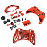 Maxbell ABS Metal Full Housing Shell Case Kit Replacement Parts for Xbox 360 Wireless Controller Red Color