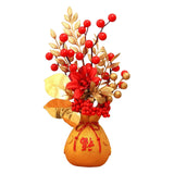 Maxbell Artificial Potted Flower Ornament Decor Flower Basket for Office Holiday Style B 15cmx29cm