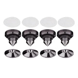 Maxbell 4PCS Speakers Stand Spikes Loudspeaker Box Nails Pads Alloy Black