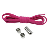 Maxbell Elastic No Tie Shoelaces Semicircle Tieless for Boots Running Shoes Children Rose Red